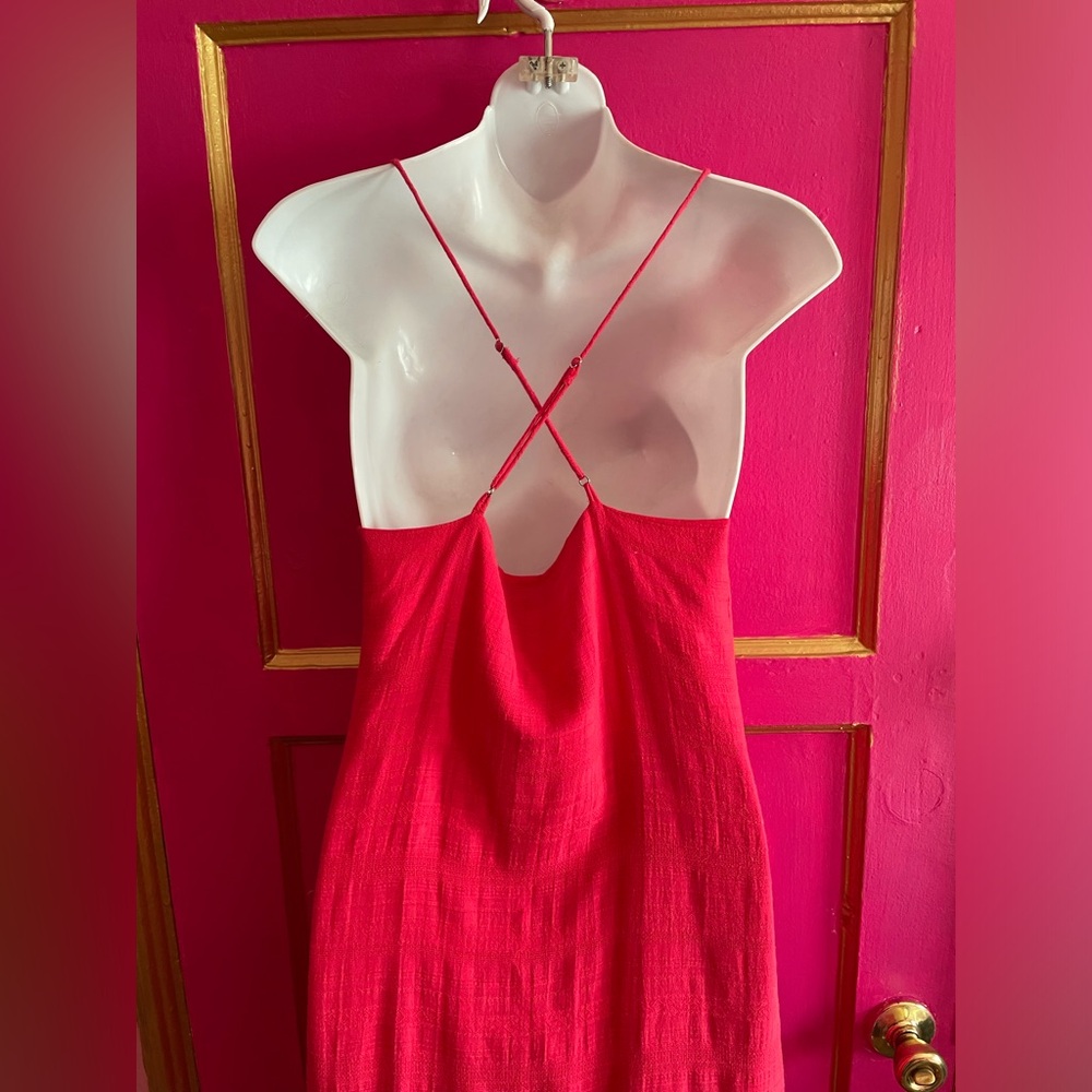 1.State red cotton strappy sundress size S - Picture 4 of 6